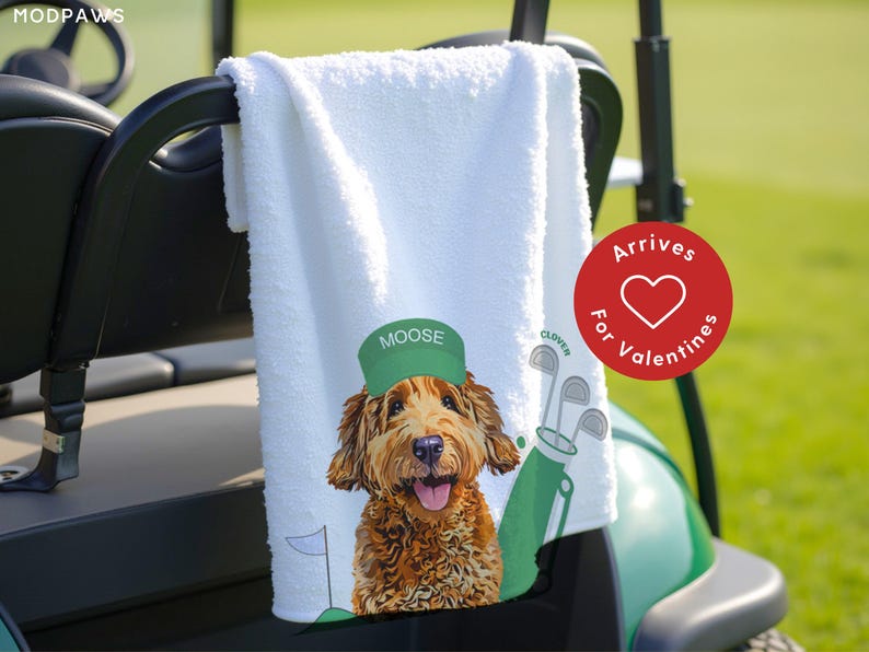 Custom Pet Golf Towel Using Pet Photo + Pet Name Personalized Dog Golf Towels Custom Cat Golf Towels Personalised Dog Towel Custom Cat Towel