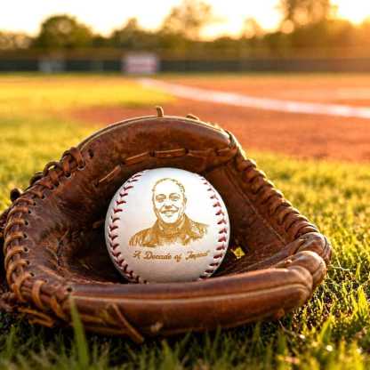 Photo Engraved Baseball Personalized Fathers Day Gift for Dad Grandpa Coach Custom Birthday