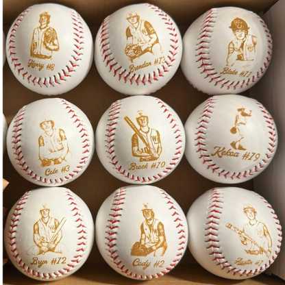 Photo Engraved Baseball Personalized Fathers Day Gift for Dad Grandpa Coach Custom Birthday