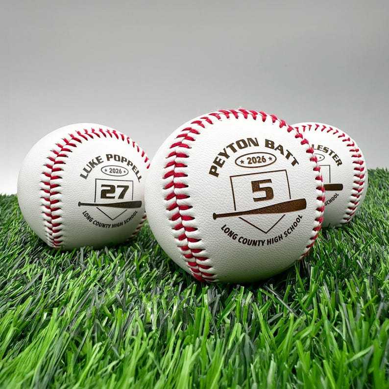 Personalized Baseball Gift | Custom Engraved Baseball with Player Name & Number | Senior Night Keepsake, Graduation Gift, Varsity Team Award