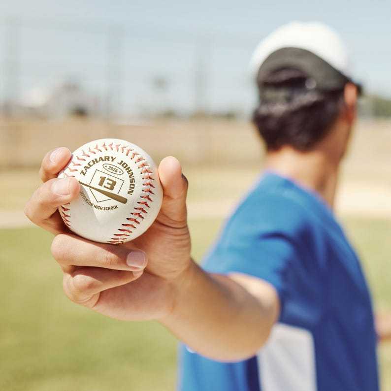 Personalized Baseball Gift | Custom Engraved Baseball with Player Name & Number | Senior Night Keepsake, Graduation Gift, Varsity Team Award