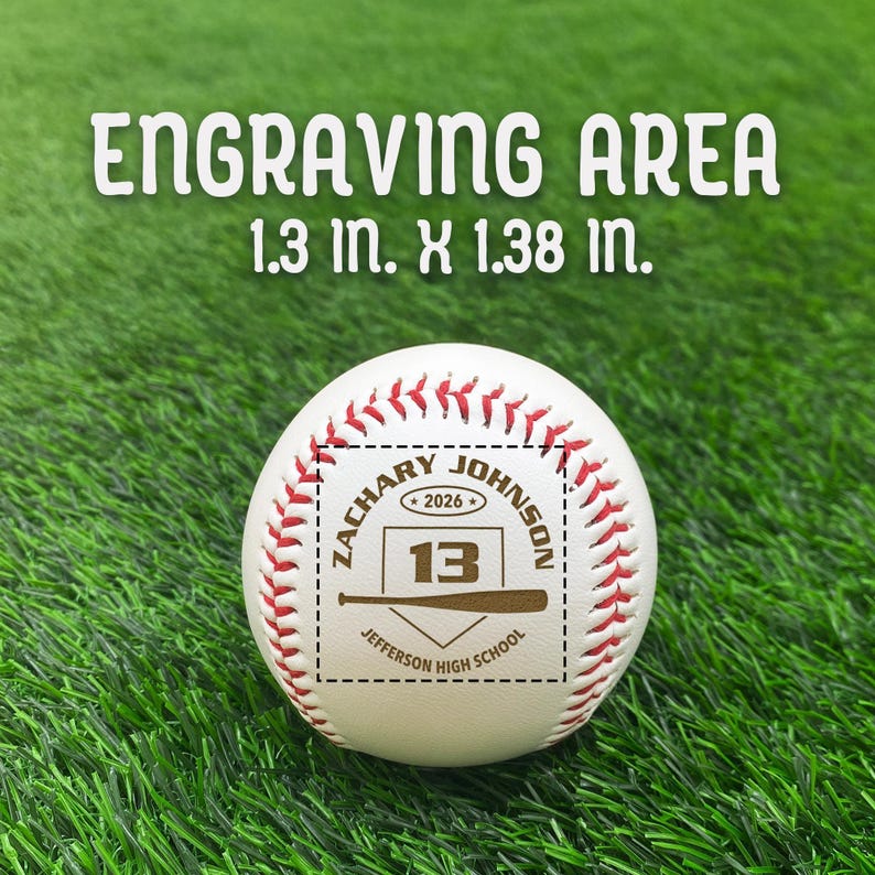 Personalized Baseball Gift | Custom Engraved Baseball with Player Name & Number | Senior Night Keepsake, Graduation Gift, Varsity Team Award