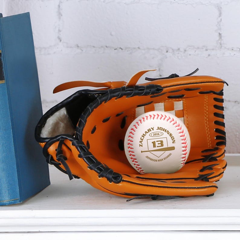 Personalized Baseball Gift | Custom Engraved Baseball with Player Name & Number | Senior Night Keepsake, Graduation Gift, Varsity Team Award