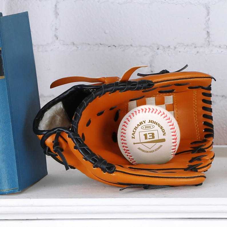 Personalized Baseball Gift | Custom Engraved Baseball with Player Name & Number | Senior Night Keepsake, Graduation Gift, Varsity Team Award