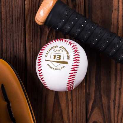 Personalized Baseball Gift | Custom Engraved Baseball with Player Name & Number | Senior Night Keepsake, Graduation Gift, Varsity Team Award