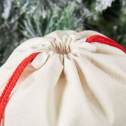 Personalized First Christmas in Our New Home Gift Bag Custom Christmas Sack with Initials Reindeer Design Holiday Decoration New Home Keepsake