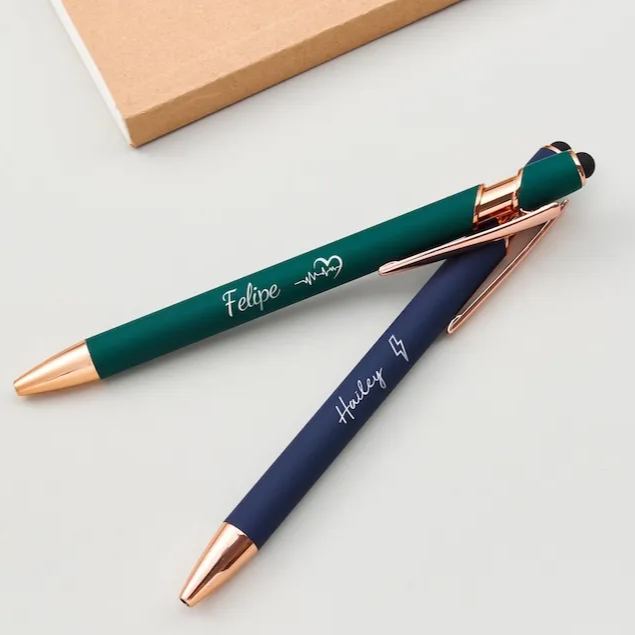Engraved Ballpoint Pen with Touch Head, Custom Text & Logo Office Supplies Pens, Personalized Company Giveaway Pen, Gift For Colleague
