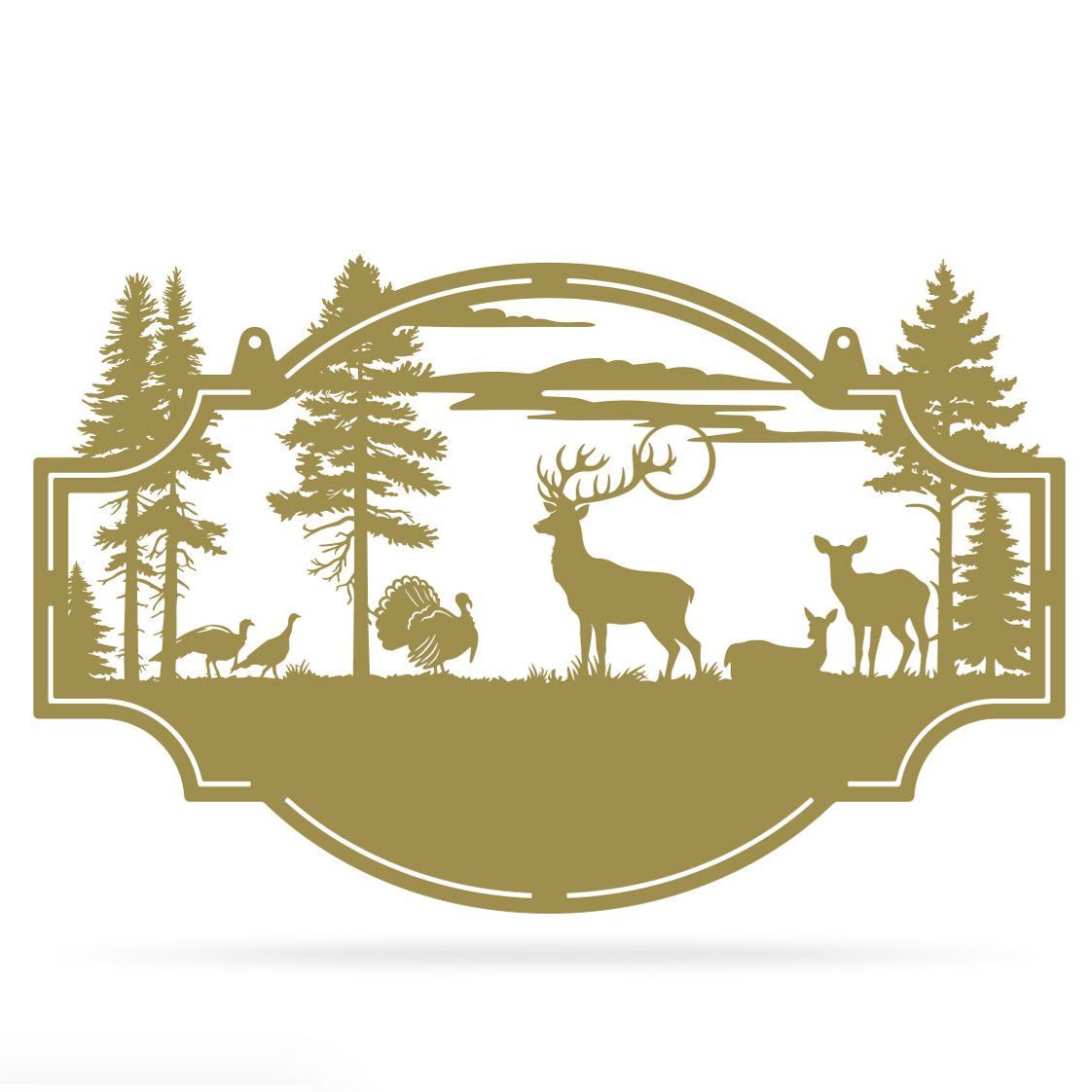Deer Forest Horizontal Monogram