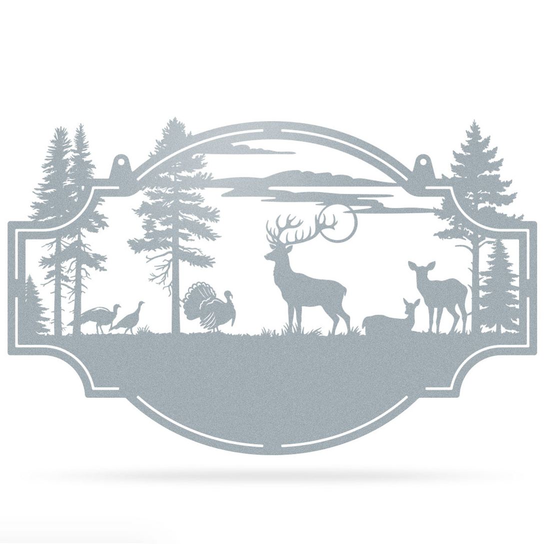 Deer Forest Horizontal Monogram
