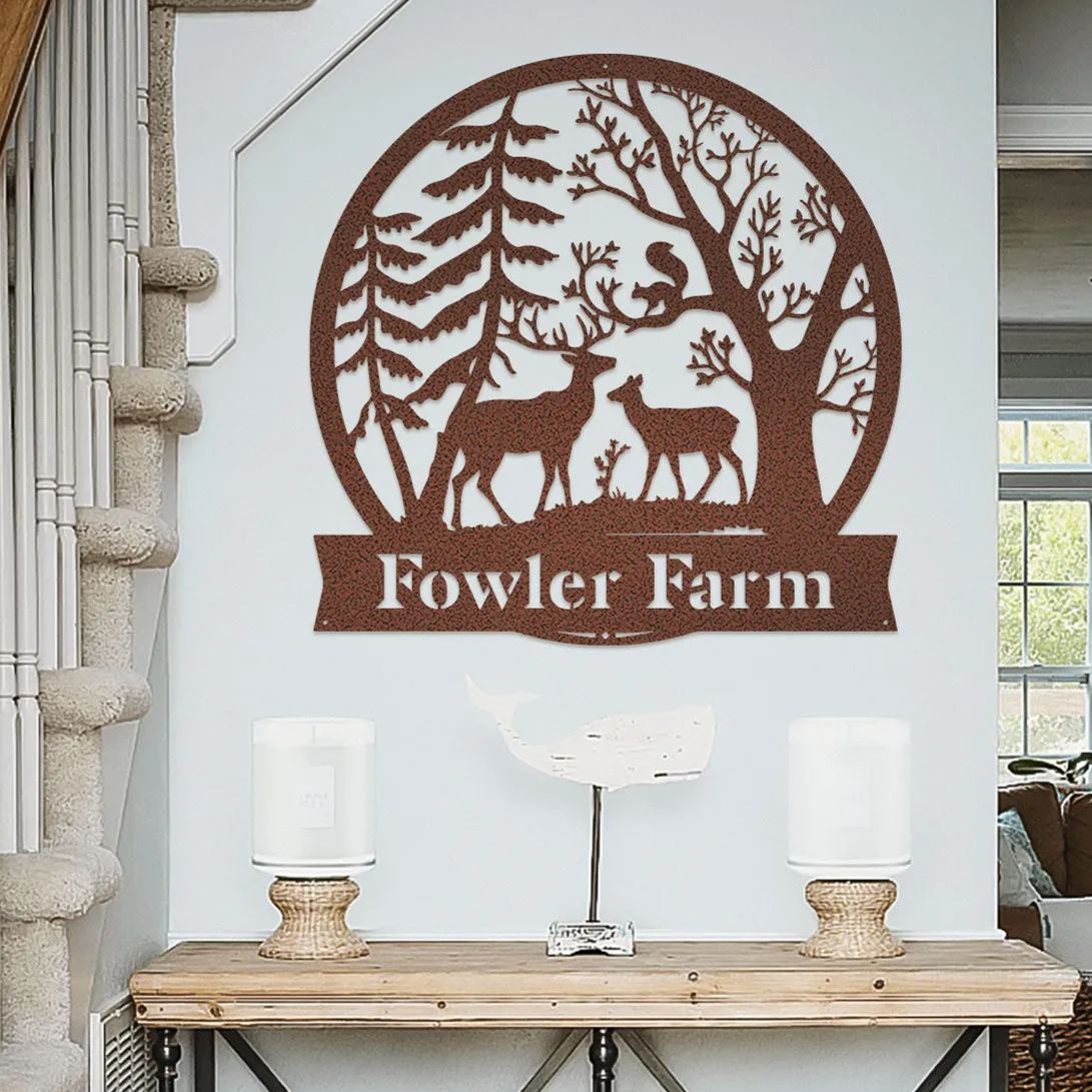 Forest Deer Monogram