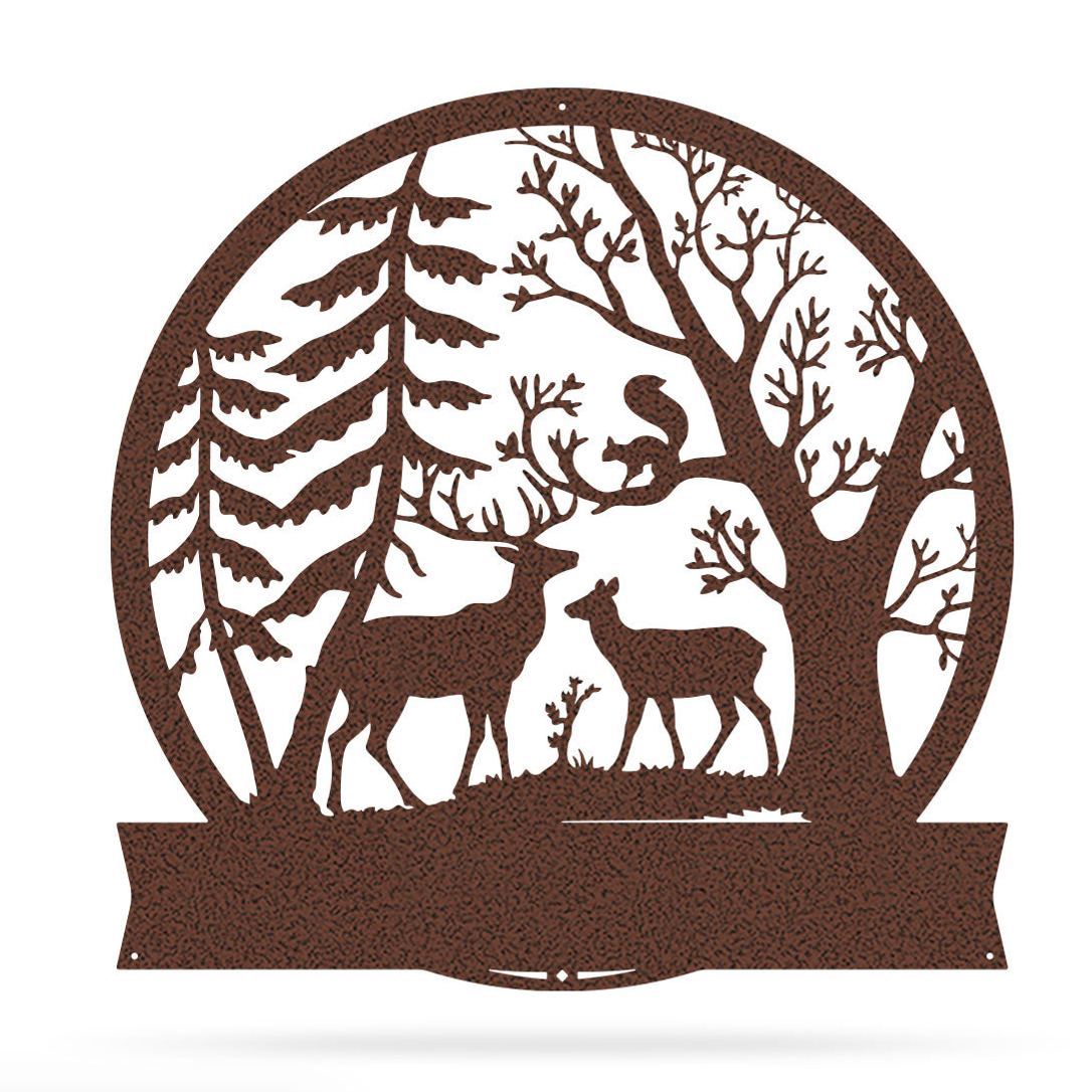 Forest Deer Monogram