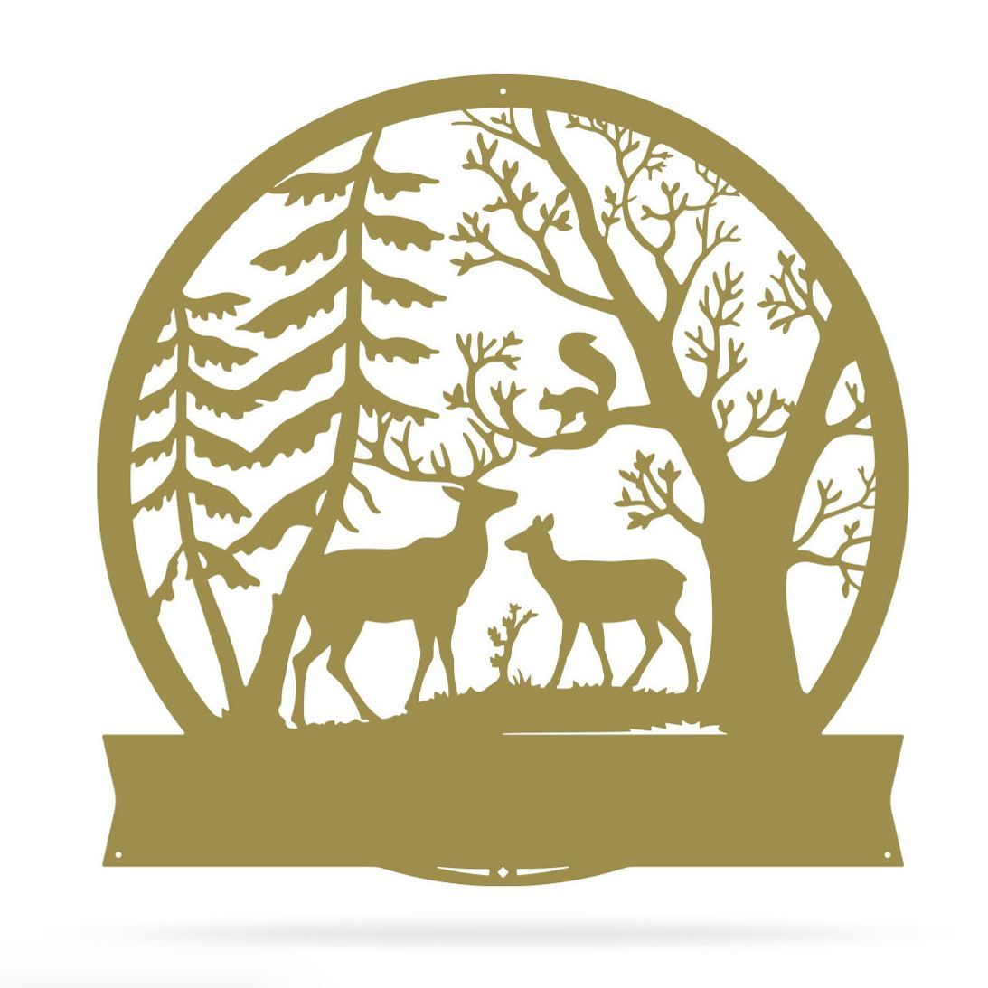 Forest Deer Monogram