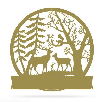Forest Deer Monogram