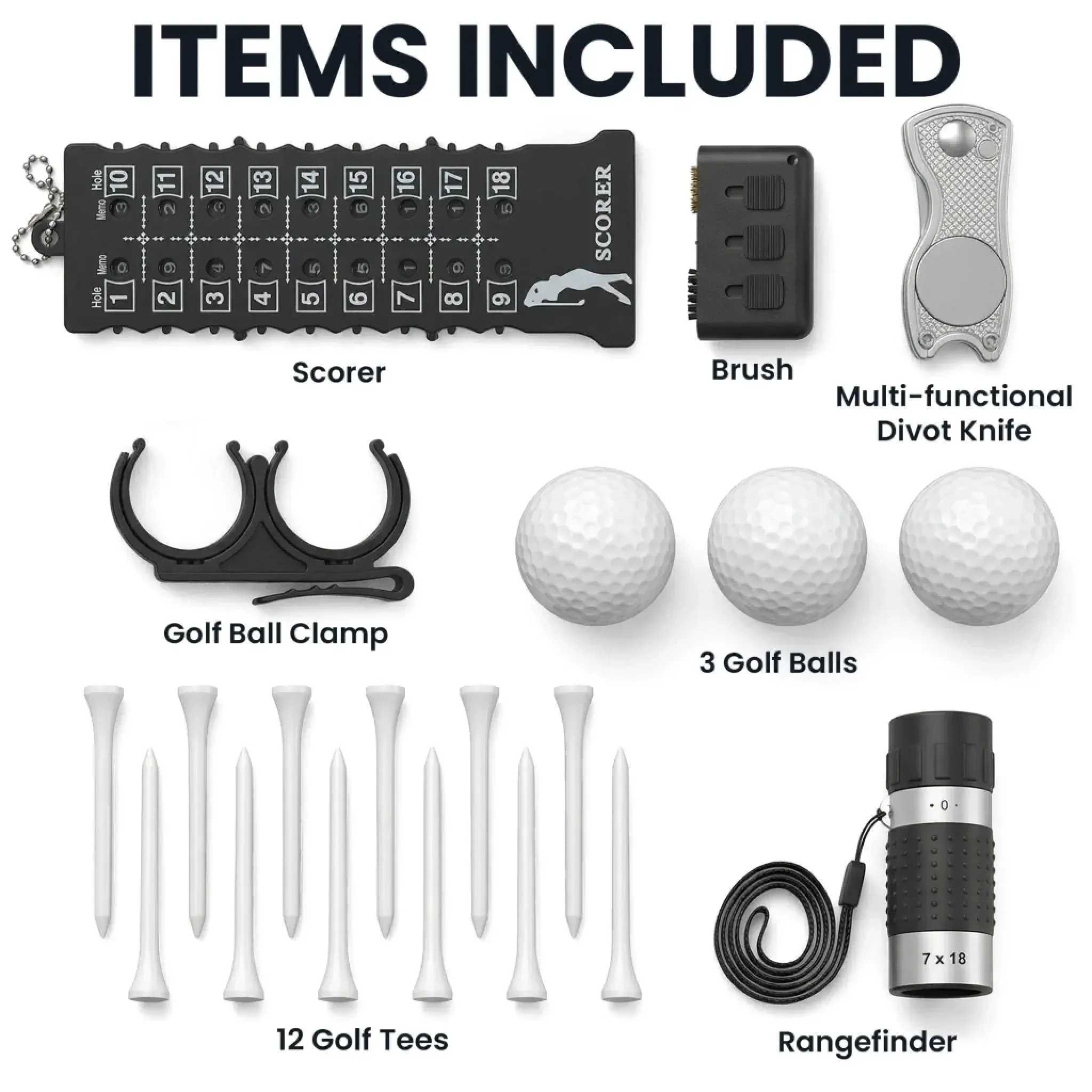 Personalized Leather Golf Organizer Bag | Custom Golf Gift Set & Tool Kit Accessory Pouch | Birthday Father's Day Gift for Dad Grandpa