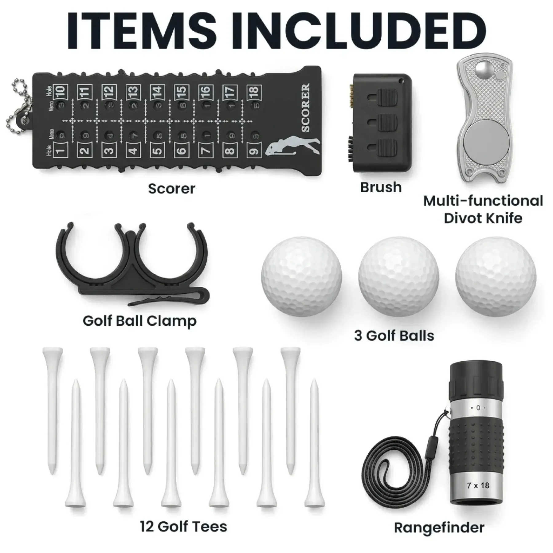 Personalized Leather Golf Organizer Bag | Custom Golf Gift Set & Tool Kit Accessory Pouch | Birthday Father's Day Gift for Dad Grandpa