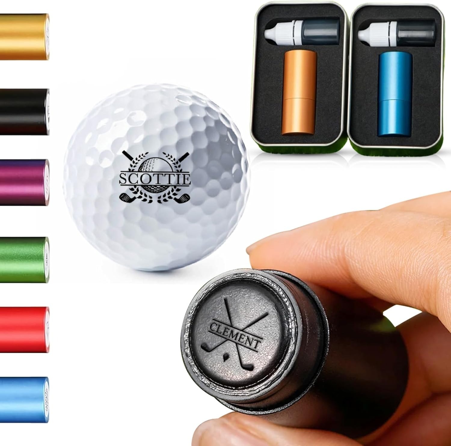 Personalized Golf Ball Stamp Custom Logo Golf Accessories Team Gift for Anniversary Custom Christmas Gift For Dad