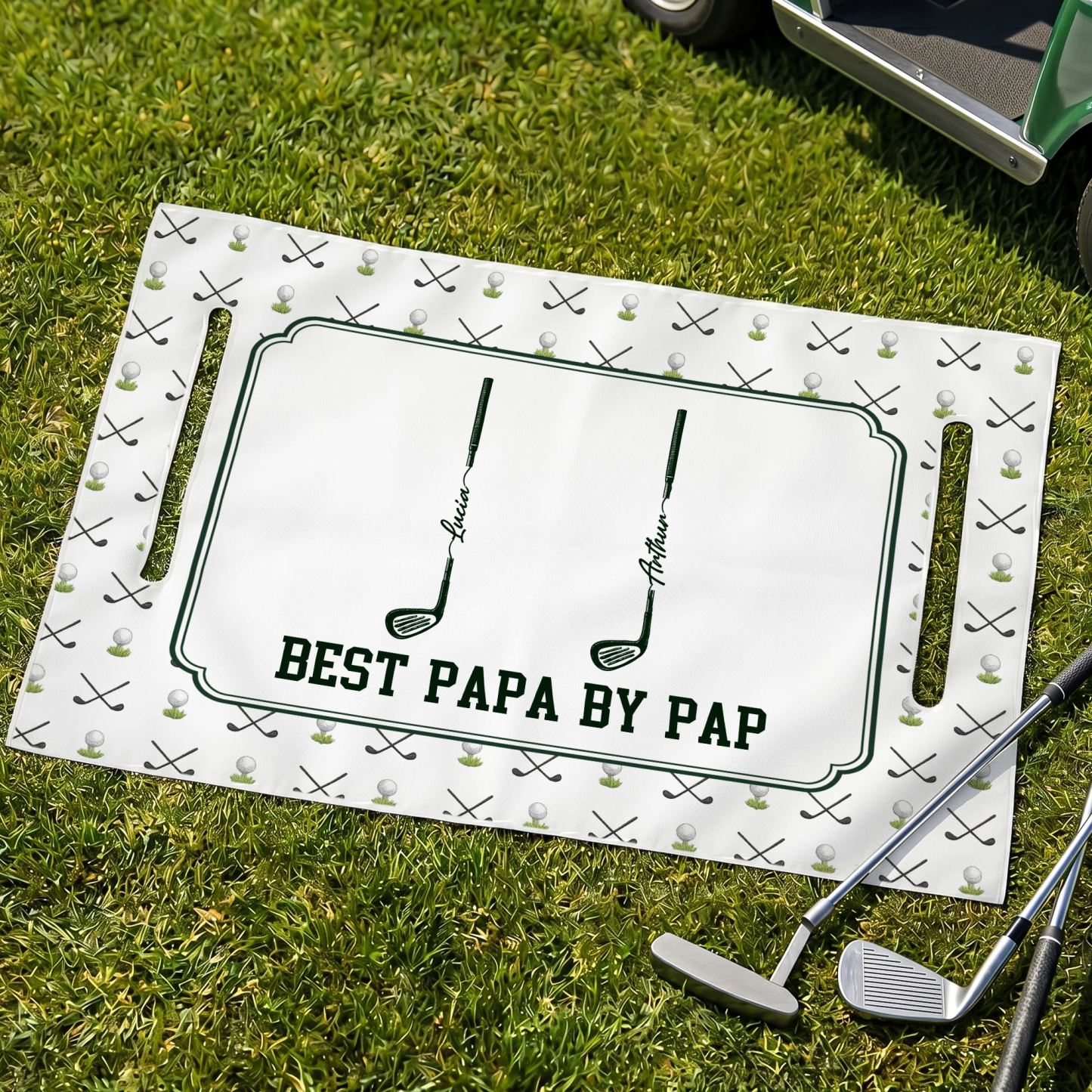 Personalized Golf Club Golf Cart Seat Cover with 1-10 Names and Title Golf Course Accessories Father's Day Birthday Gift for Father Golf Lover