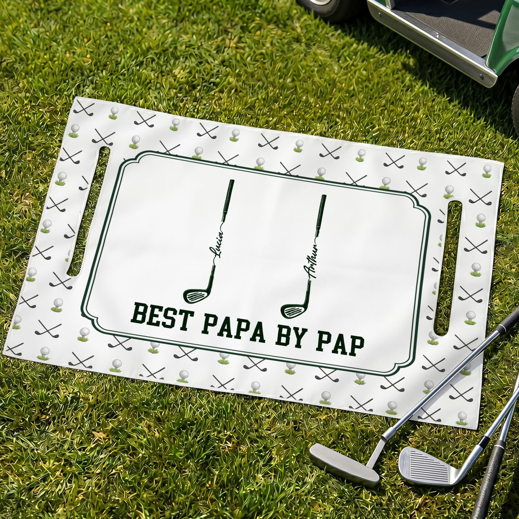Personalized Golf Club Golf Cart Seat Cover with 1-10 Names and Title Golf Course Accessories Father's Day Birthday Gift for Father Golf Lover