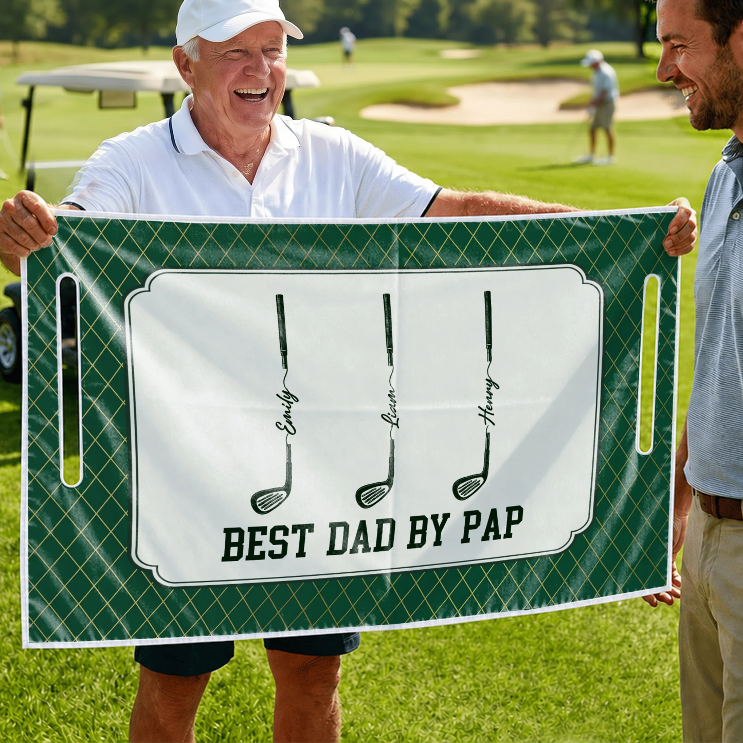 Personalized Golf Club Golf Cart Seat Cover with 1-10 Names and Title Golf Course Accessories Father's Day Birthday Gift for Father Golf Lover