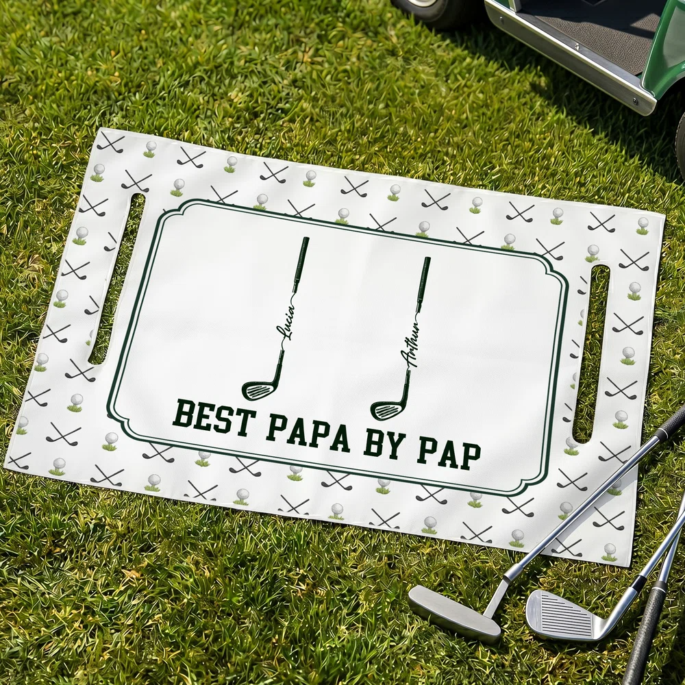Personalized Golf Club Golf Cart Seat Cover with 1-10 Names and Title Golf Course Accessories Father's Day Birthday Gift for Father Golf Lover