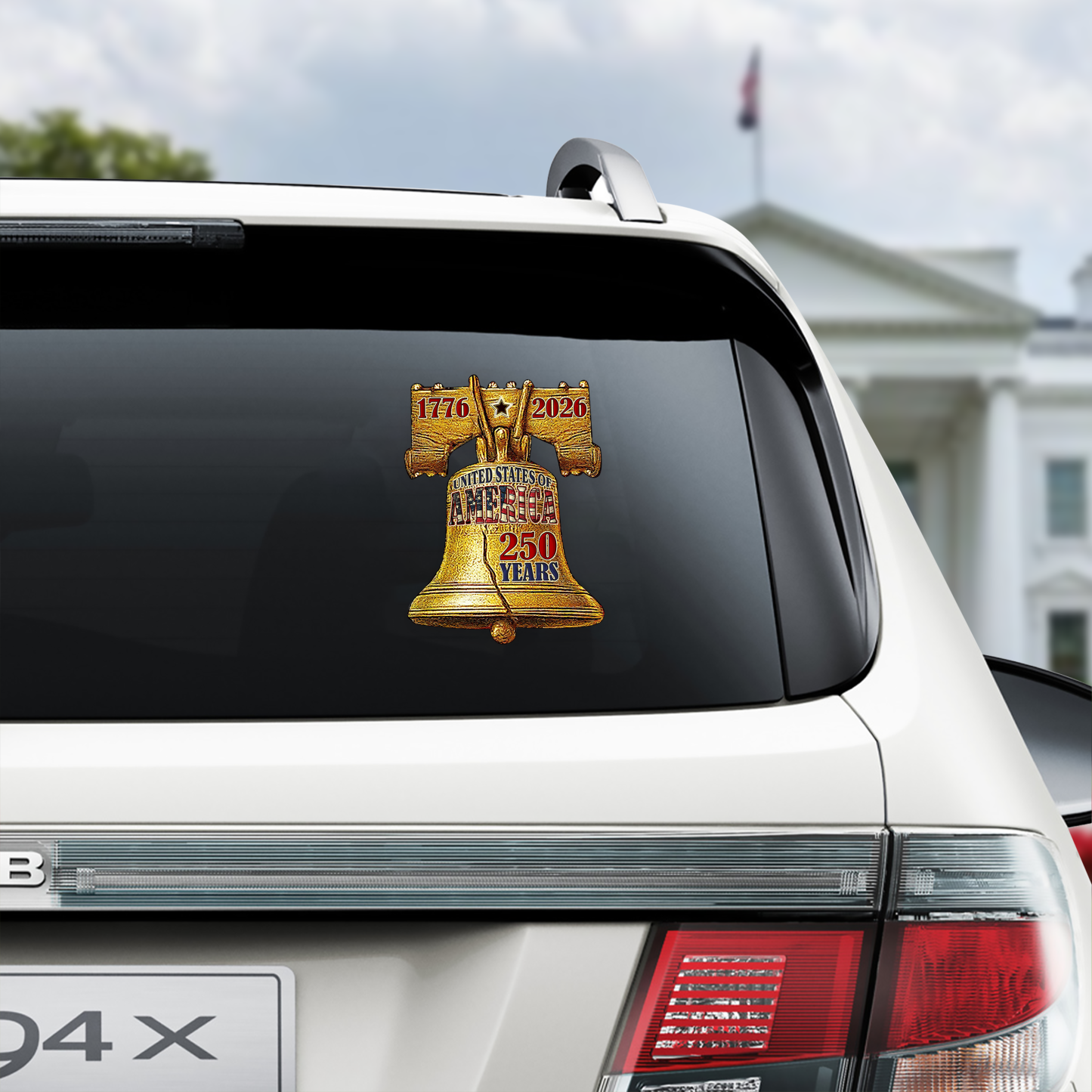 250 Years of America, 1776-2026 Liberty Bell Decoration, Patriotic Car Window Decal Sticker HO82 901084