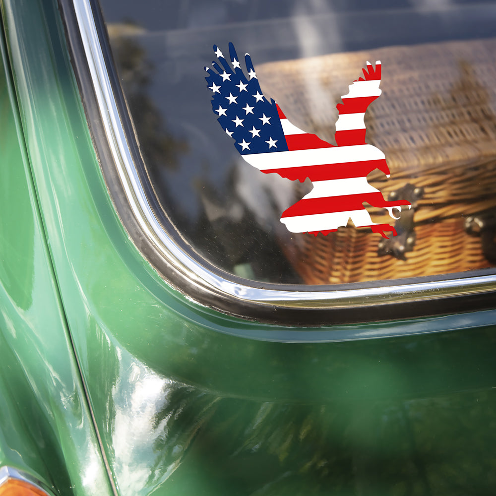 American Eagle USA Flag Car Window Decal Sticker HA75 898496
