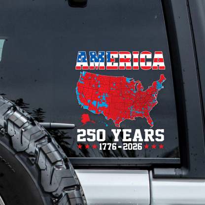 America 250 Years 1776 - 2026 Car Window Decal Sticker TH10 898517