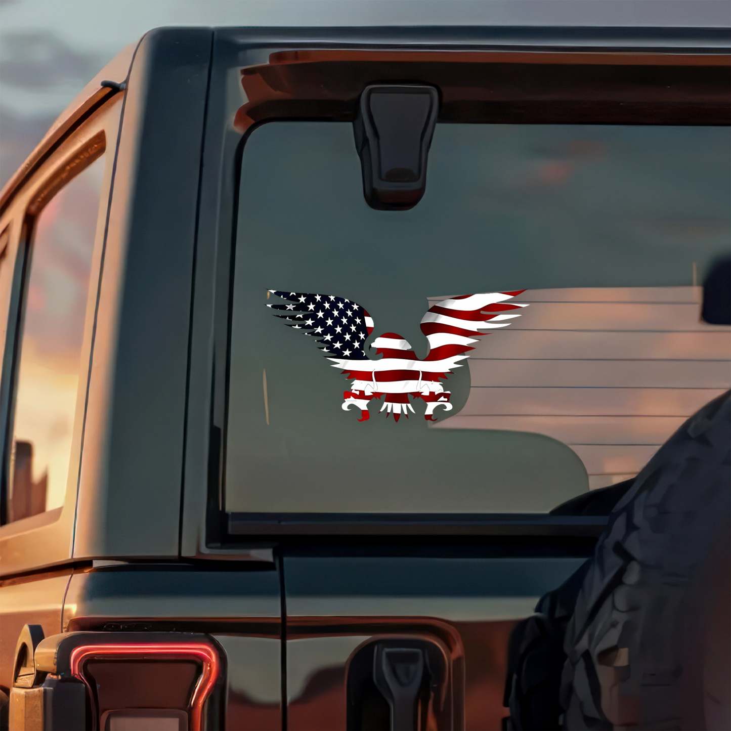 American Eagle USA Flag Car Window Decal Sticker HA75 898496