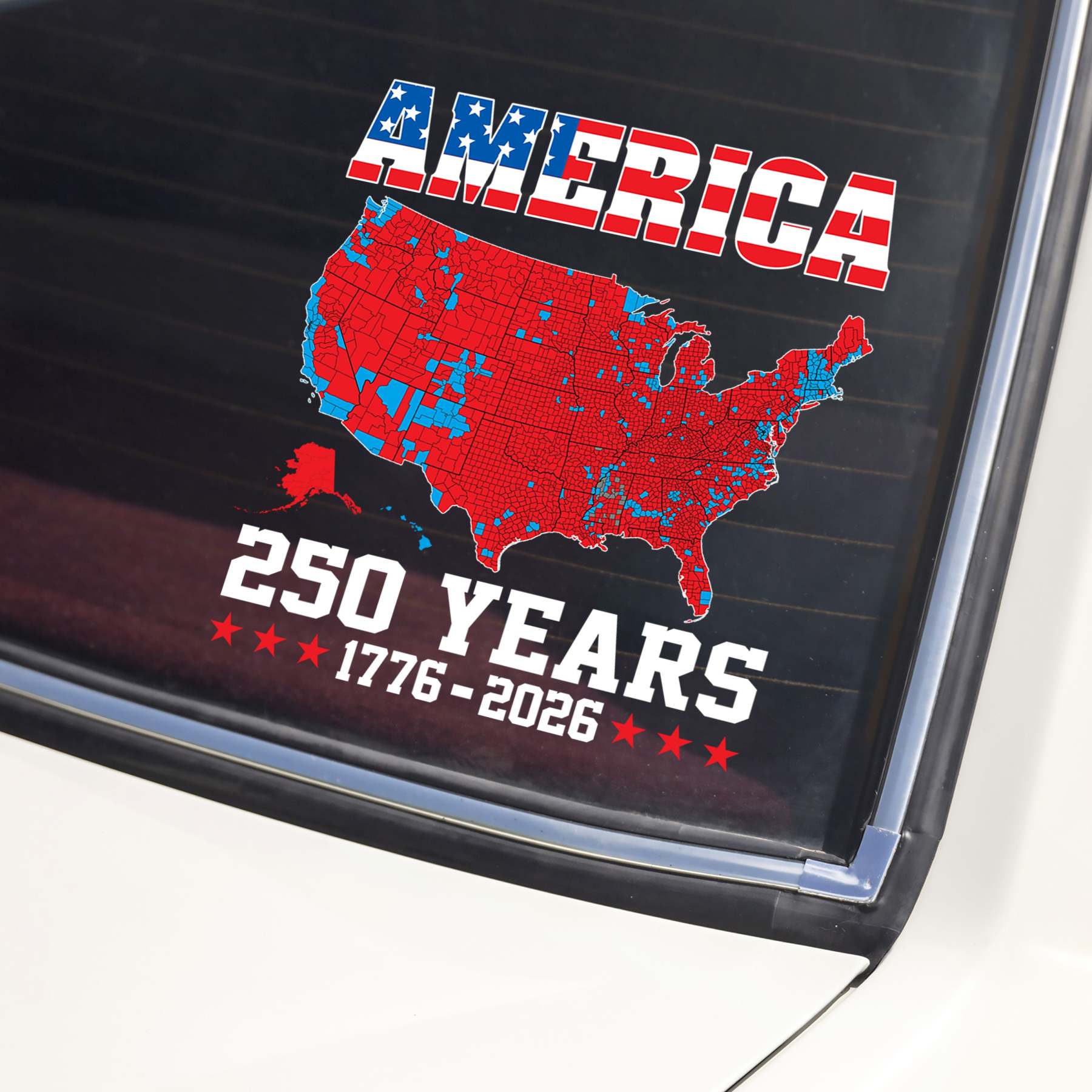 America 250 Years 1776 - 2026 Car Window Decal Sticker TH10 898517