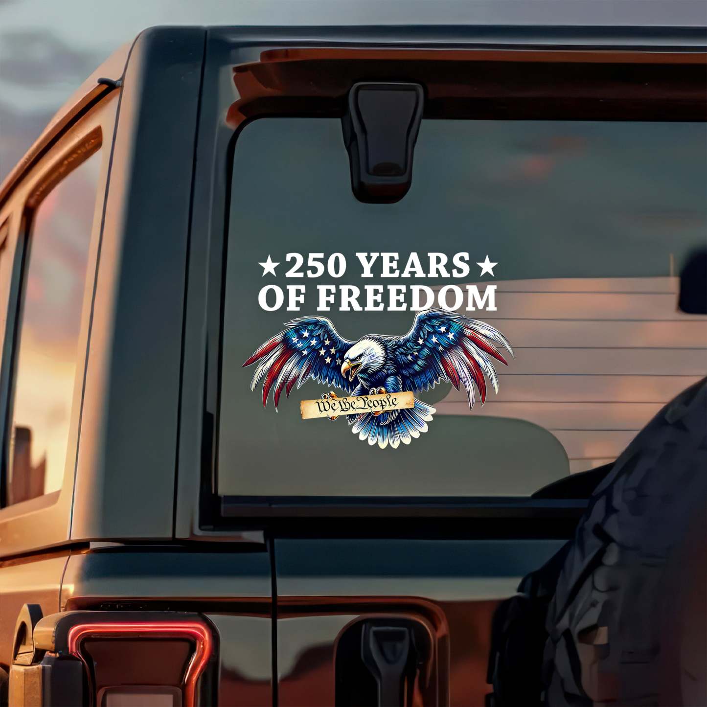 250 Years Of Freedom Patriotic Eagle We The People Car Window Decal Sticker HA75 920646