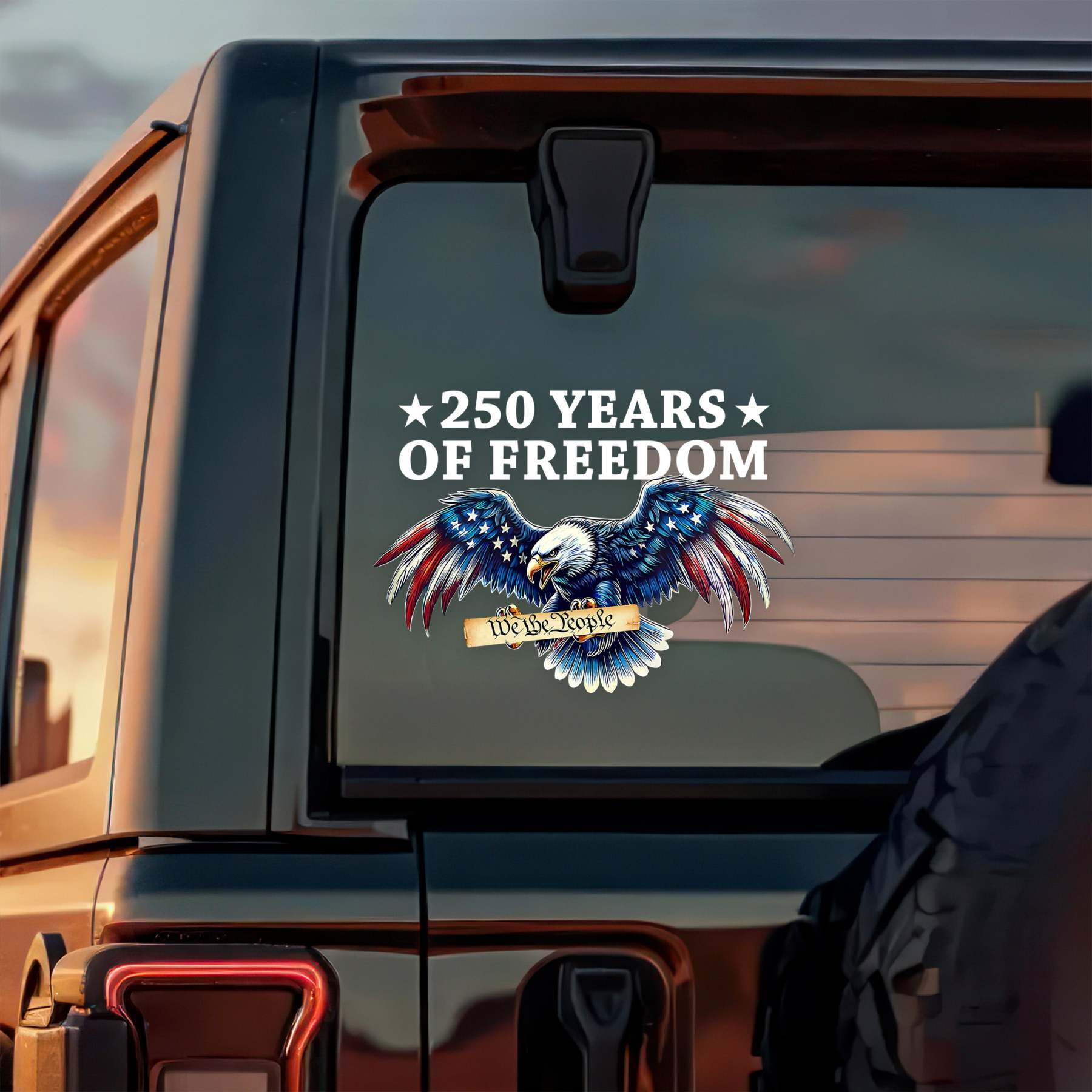 250 Years Of Freedom Patriotic Eagle We The People Car Window Decal Sticker HA75 920646