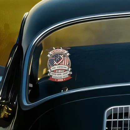 Custom Family Name American 250 Super Bowl Legacy Car Window Decal Sticker LM32 897873