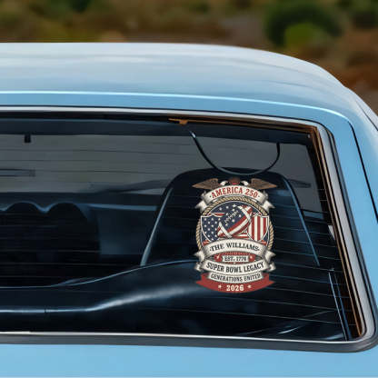 Custom Family Name American 250 Super Bowl Legacy Car Window Decal Sticker LM32 897873