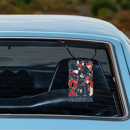 America 250 Bald Eagle In Flight - Mosaic Design Car Window Decal Sticker LM32 897871