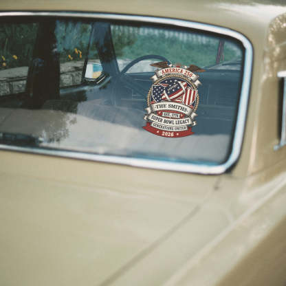 Custom Family Name American 250 Super Bowl Legacy Car Window Decal Sticker LM32 897873