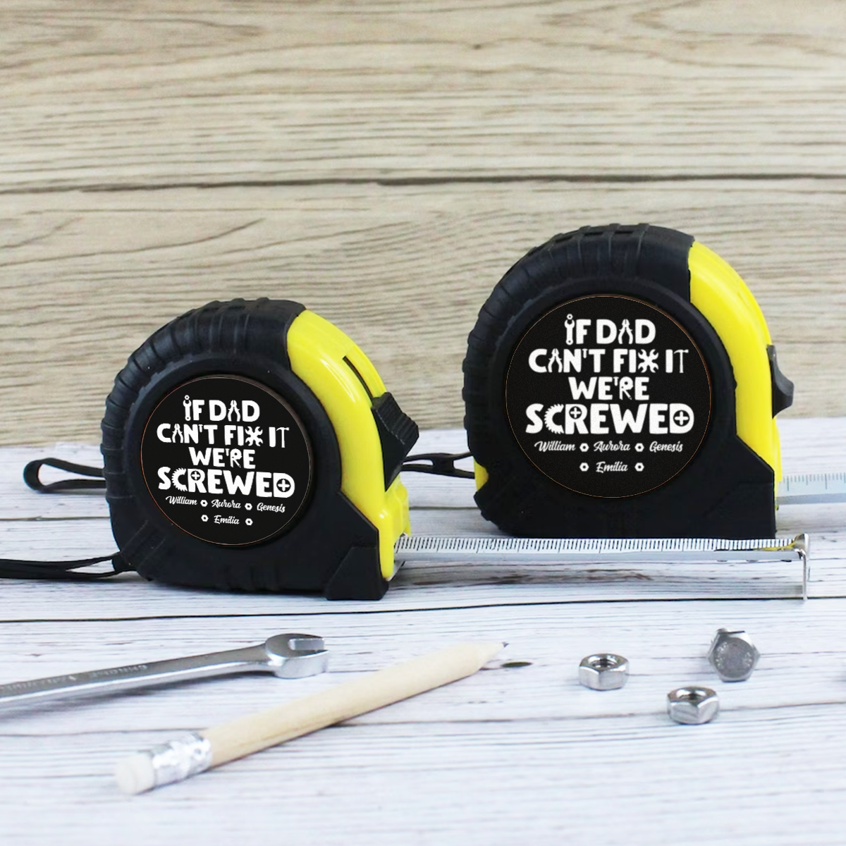Dad Can Fix - Personalized Custom Tape Measure