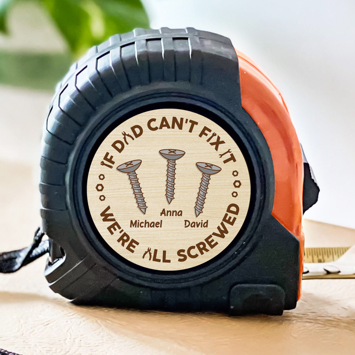 If Dad Can Not Fix - Personalized Custom Tape Measure