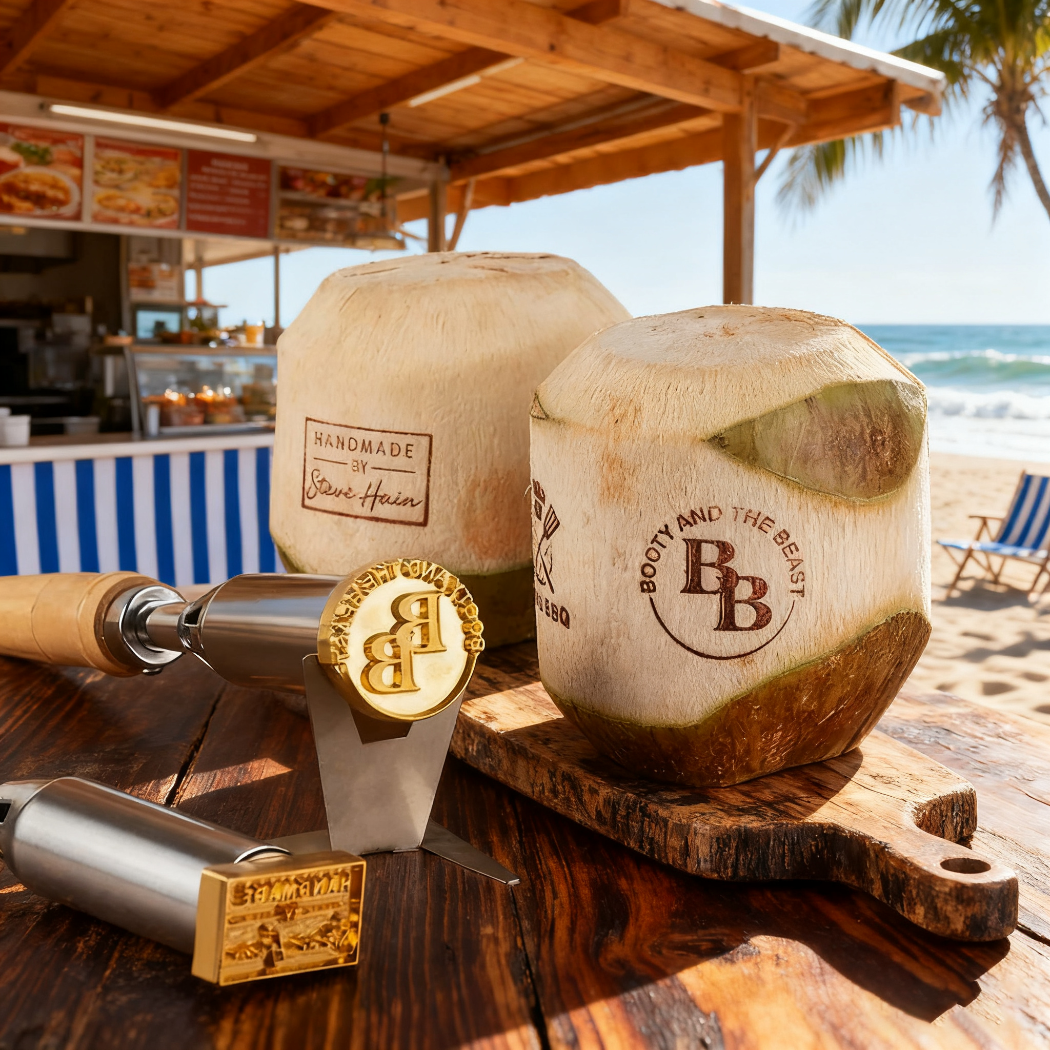 Custom Cocount Branding Iron Food Branding Iron for Small Business Adjustable Temperature Heated Food Stamp Personalized Electric Logo Iron 