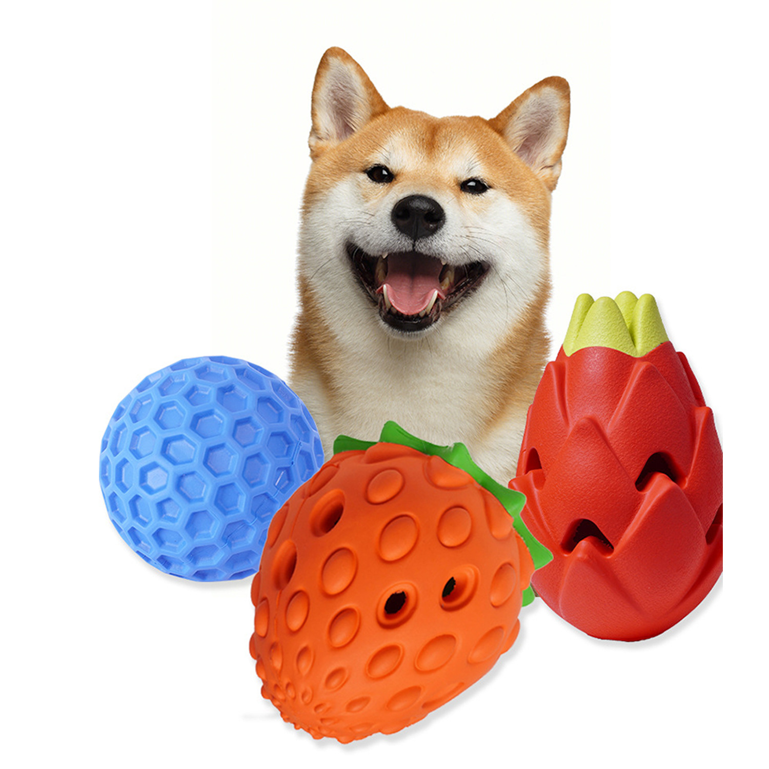 Pet supplies dog toys, dog chewing and grinding teeth, making noises and leaking food, rubber toys, dog chews