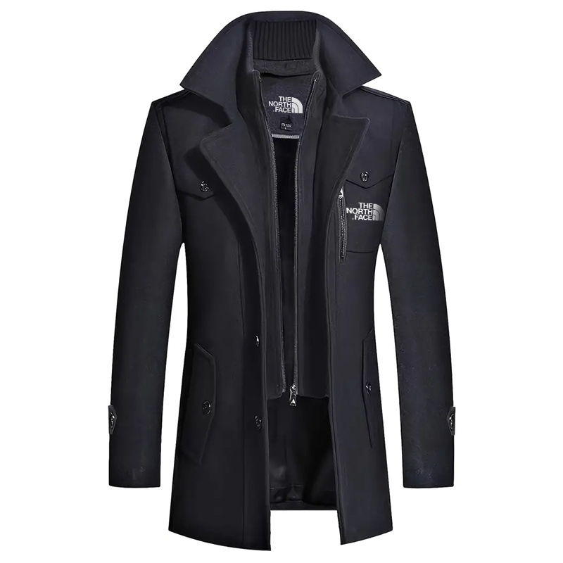 2024 TNF®-Winter Warmth Men's Solid Color Jacket - Double Lapel