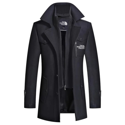 2024 TNF®-Winter Warmth Men's Solid Color Jacket - Double Lapel