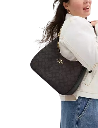 Coach Teri Hobo Bag In Signature Canvas