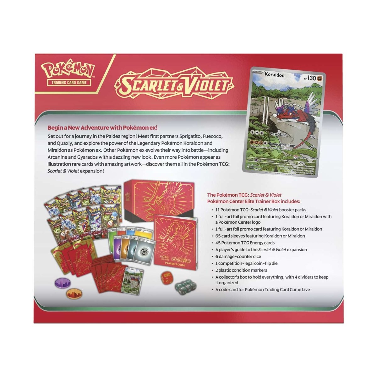 Pokémon TCG: Scarlet & Violet Pokémon Center Elite Trainer Box (Koraidon)