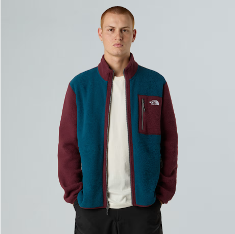 Giacca in pile Yumiori con cerniera integrale da uomo