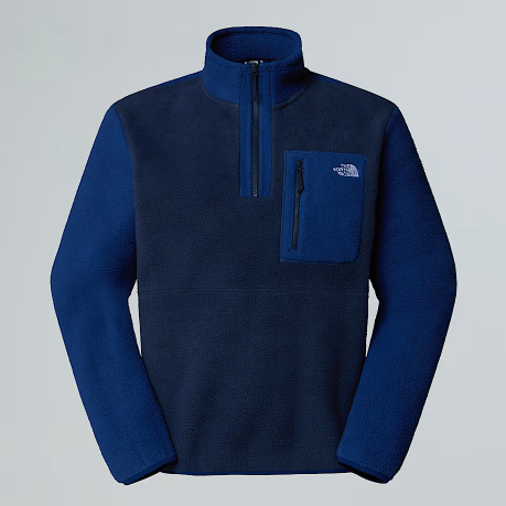 Giacca in pile Yumiori con cerniera a 1/4 da uomo