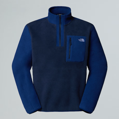 Giacca in pile Yumiori con cerniera a 1/4 da uomo