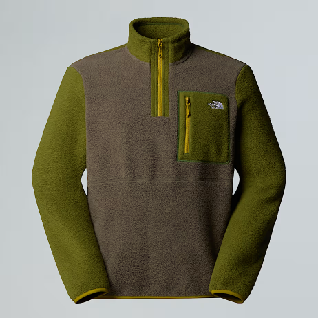 Giacca in pile Yumiori con cerniera a 1/4 da uomo