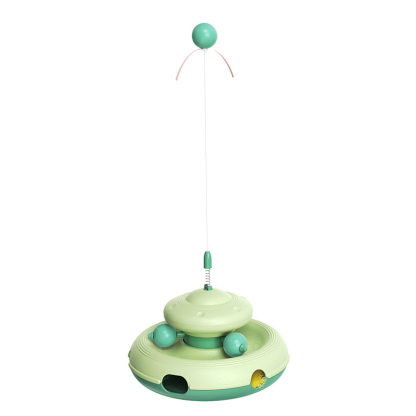 Pet products manufacturer wholesale company's new popular Amazon orbital turntable ball feather cat toy cat stick