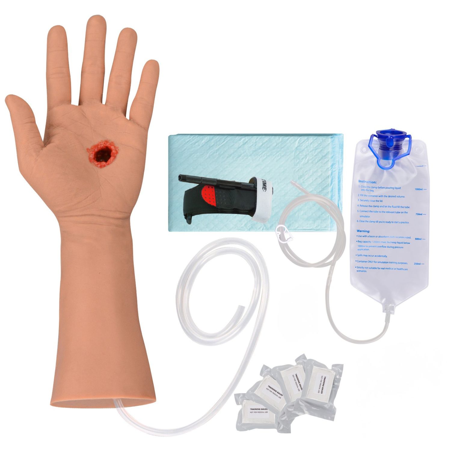 GSW Through Hand Tourniquet Training Kit