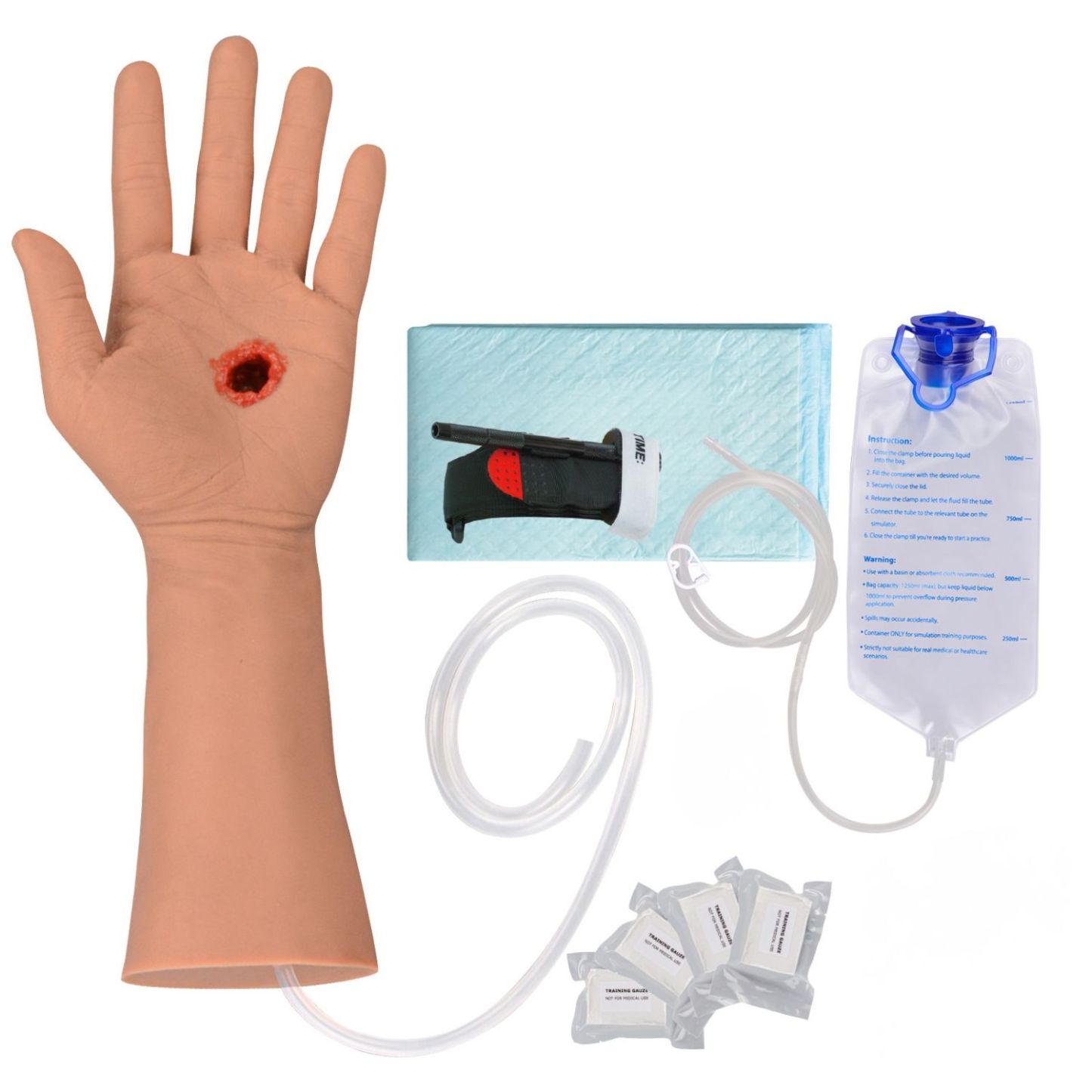 GSW Through Hand Tourniquet Training Kit